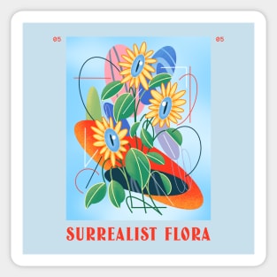 abstract surrealistic flower art Sticker